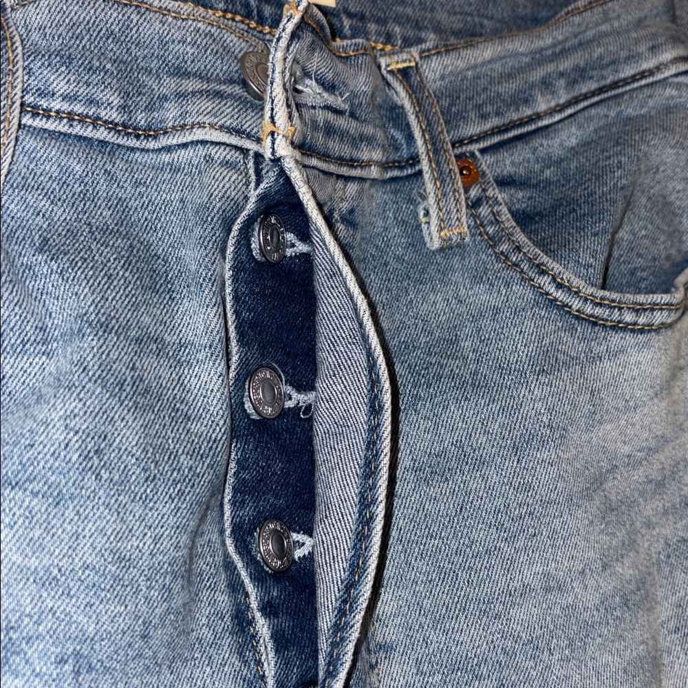 Levi’s Ribcage Straight Ankle Jeans 29x27 Light Wash - Picture 3 of 8